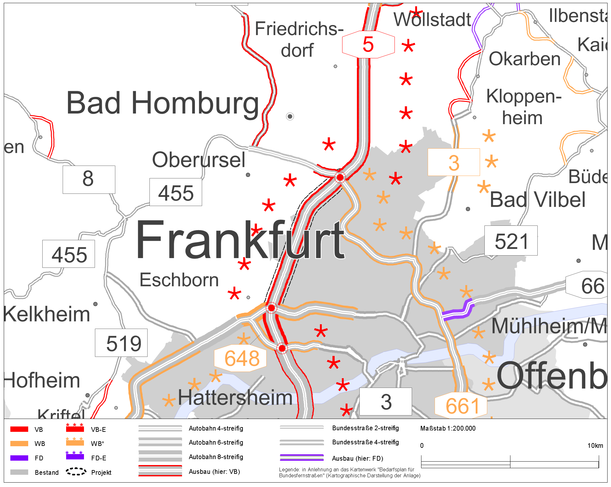 Bundesverkehrswegeplan 2030 Projekt A5 G20 He T7 He