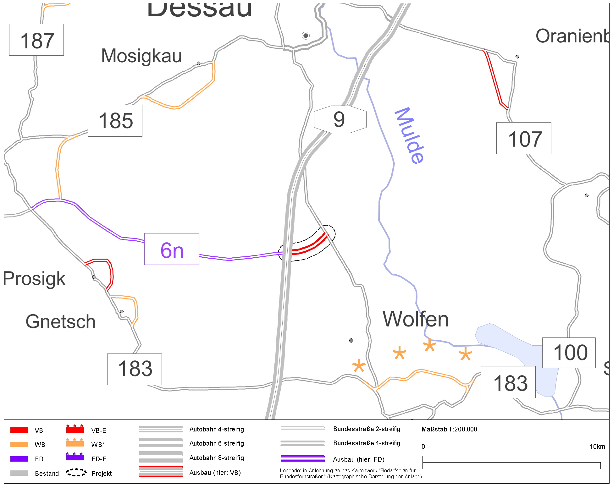 b6n verlauf karte Bundesverkehrswegeplan 2030 Projekt B6n G12 St b6n verlauf karte